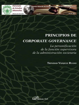 cover image of Principios de corporate governance.La personificación de la función supervisora de la administración societaria
